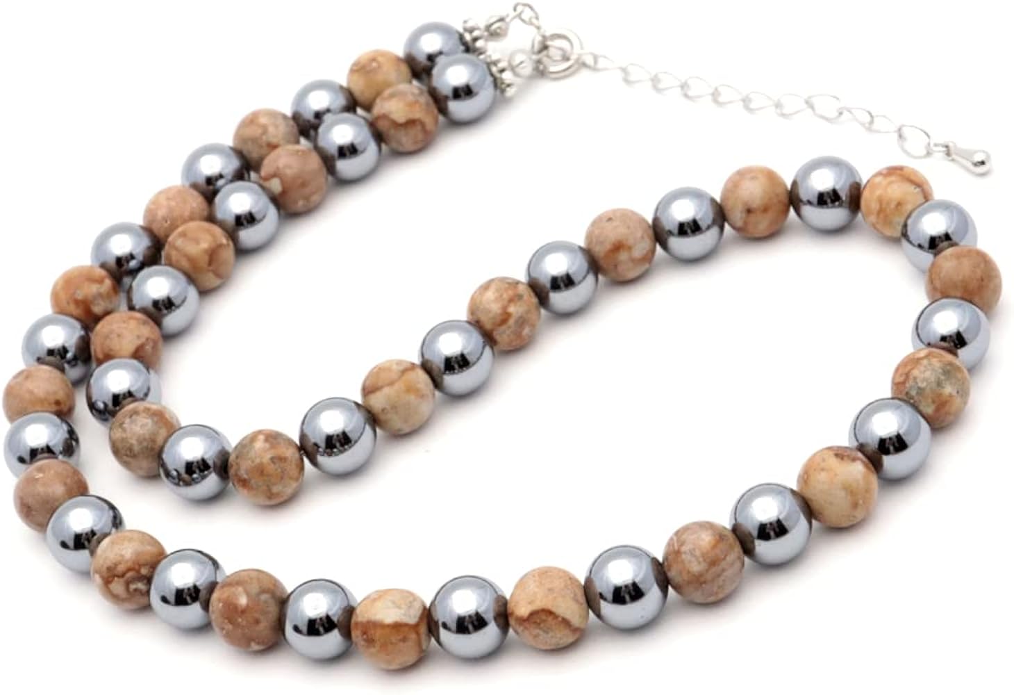 Amazon | [GOLD STONE] 姫川薬石 テラヘルツ鉱石 ネックレス 8mm 新潟